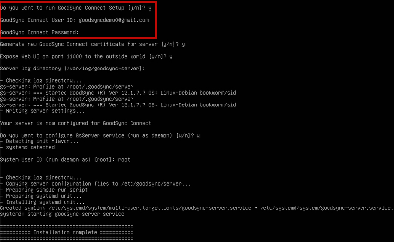 Linux Connect Setup 憑據輸入