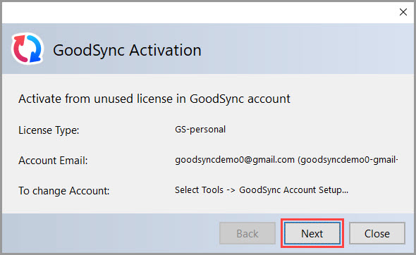 確認賬戶與 License 型別