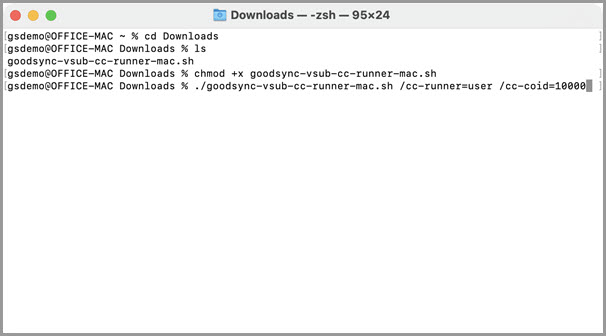 Mac 使用者空間安裝