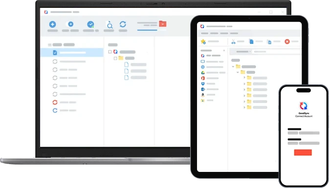 GoodSync 跨 Windows、平板與手機的檔案同步介面