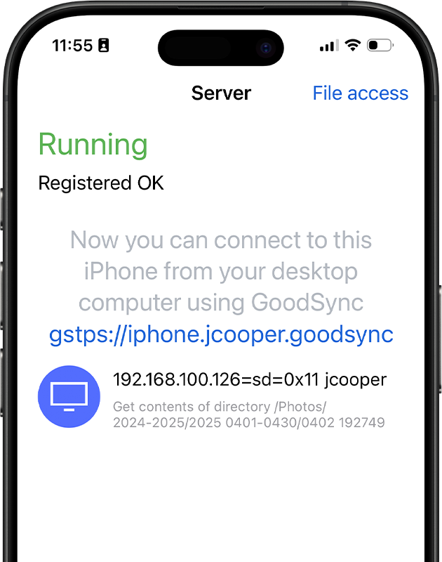 GoodSync Explorer for iOS